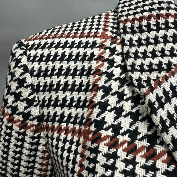 Ann Taylor Plaid Chesterfield Tweed Coat in houndstooth Size Medium NWT - Picture 14 of 16